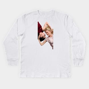 Polygonal Cophine (vertical) Kids Long Sleeve T-Shirt